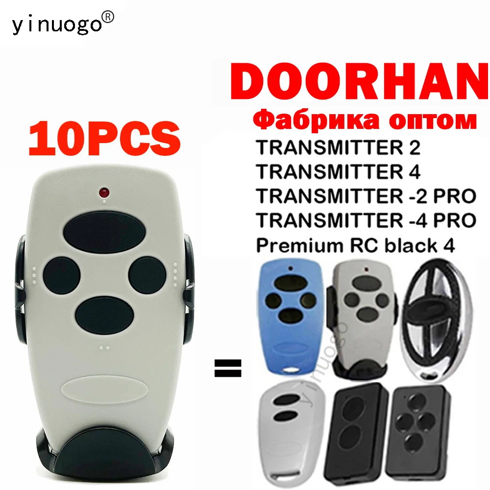 

10 Pack Keychain DOORHAN Remote Control Gate TRANSMITTER - 2 PRO -4 PRO 2 4 Black Buttons for Barrier 433mhz Dynamic Code