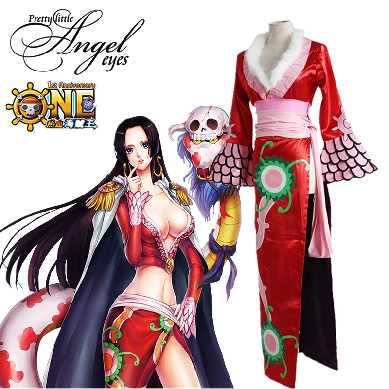 

Anime ONE PIECE Boa Hancock Costumes Cosplay Halloween Party Cheongsam Cloak
