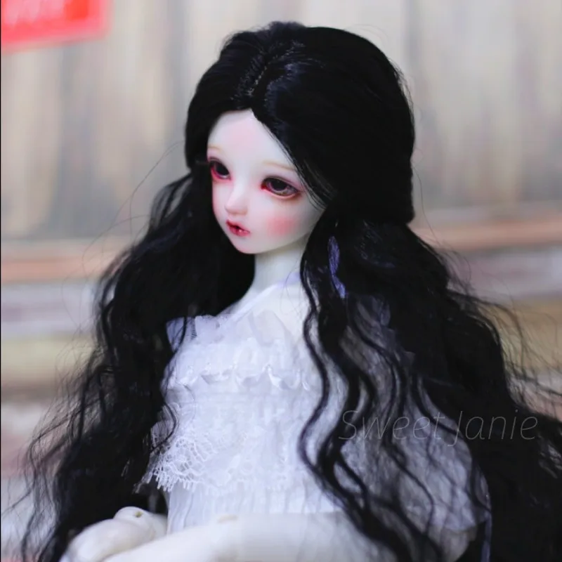

BJD Wigs Gold High Temperature Fiber Long Curly Wavy Hair For 1/3 1/4 1/6 BJD SD DD MSD MDD YOSD Wigs Doll Accessories