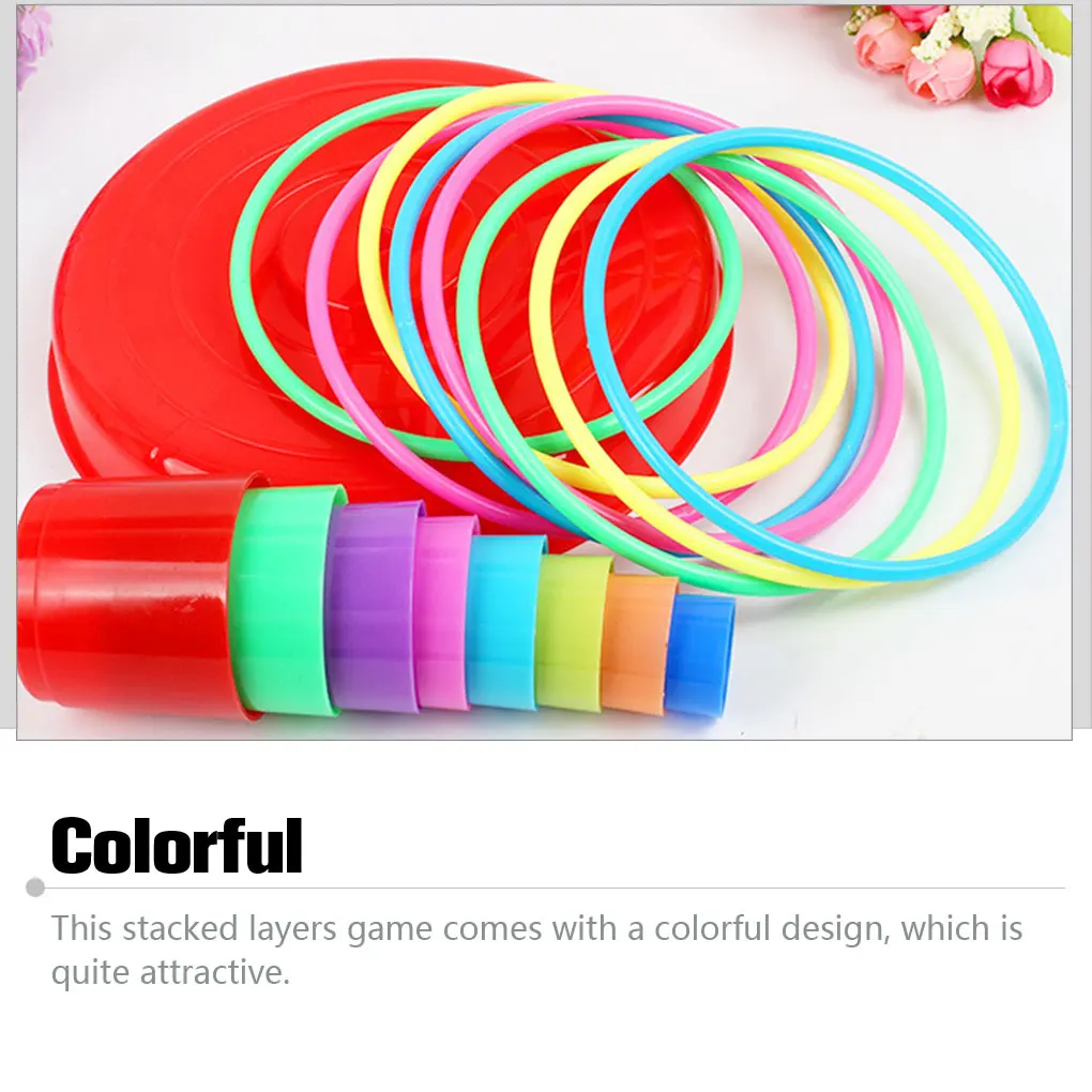 

Circle Ferrule Stacked Layers Throwing Game Entertainment Indoor School Fine Workmanship Compact Size Interactive Toy