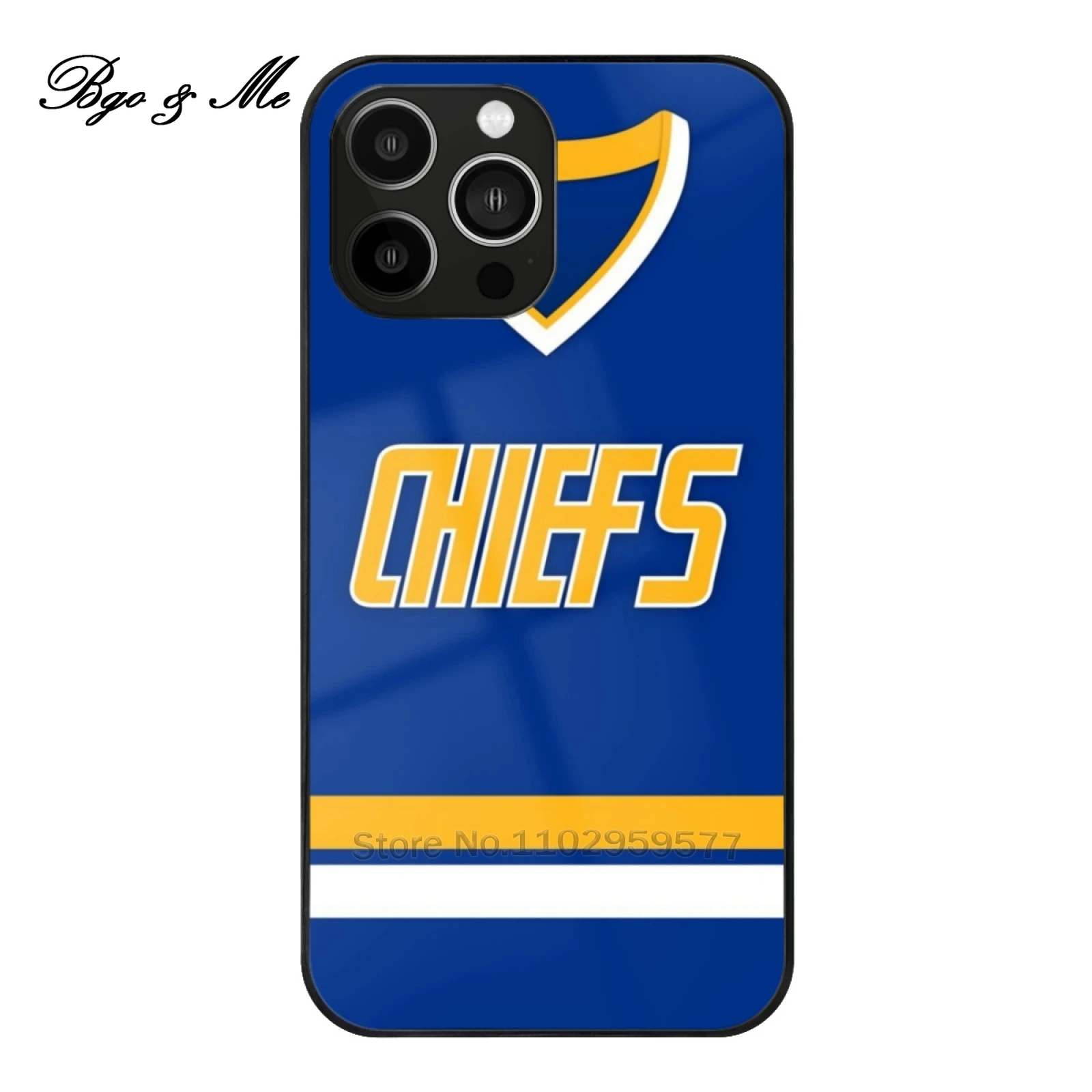 

Slapshot-Chiefs Away Jersey Glass Case For Iphone 15 14 13 12 Pro Max Tempered Phone Cover Slapshot