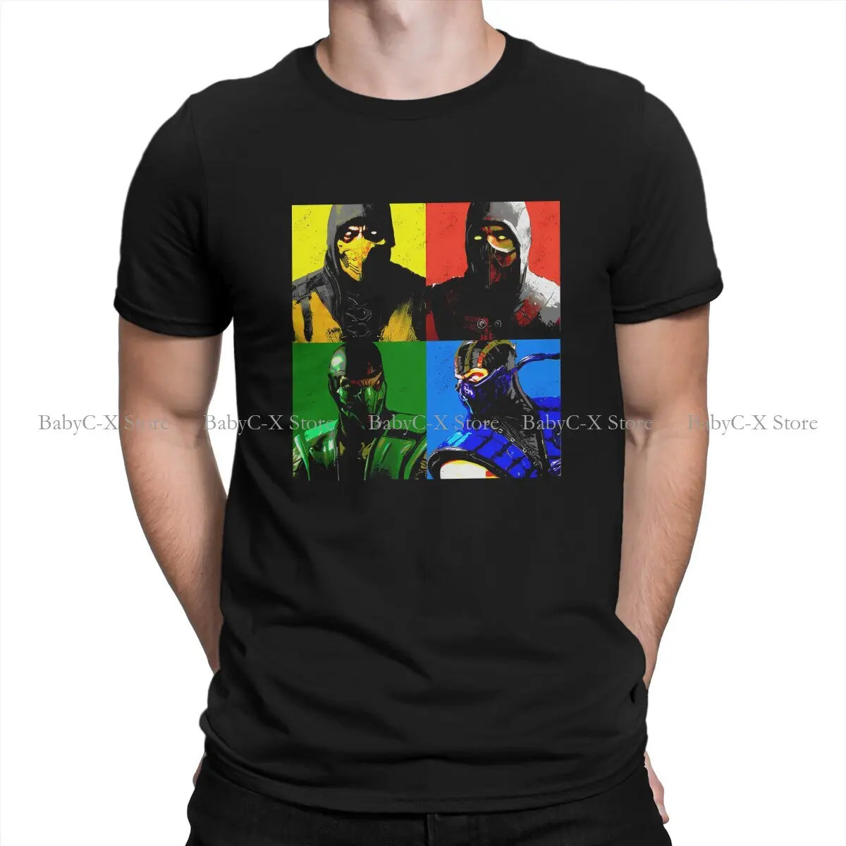 Mortal Kombat MK Midway Game TShirt for Men Warhol Ninjas Soft Summer Sweatshirts T Shirt High Quality New Design