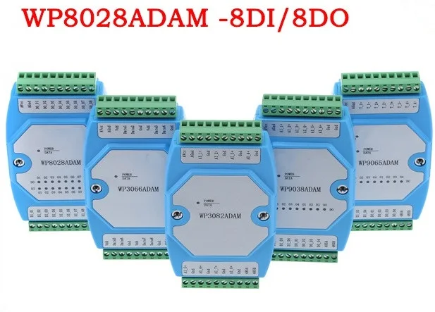 

8DI / 8DO _ Digital input and output module / Optocoupler isolated / RS485 MODBUS RTU communications WP8028ADAM