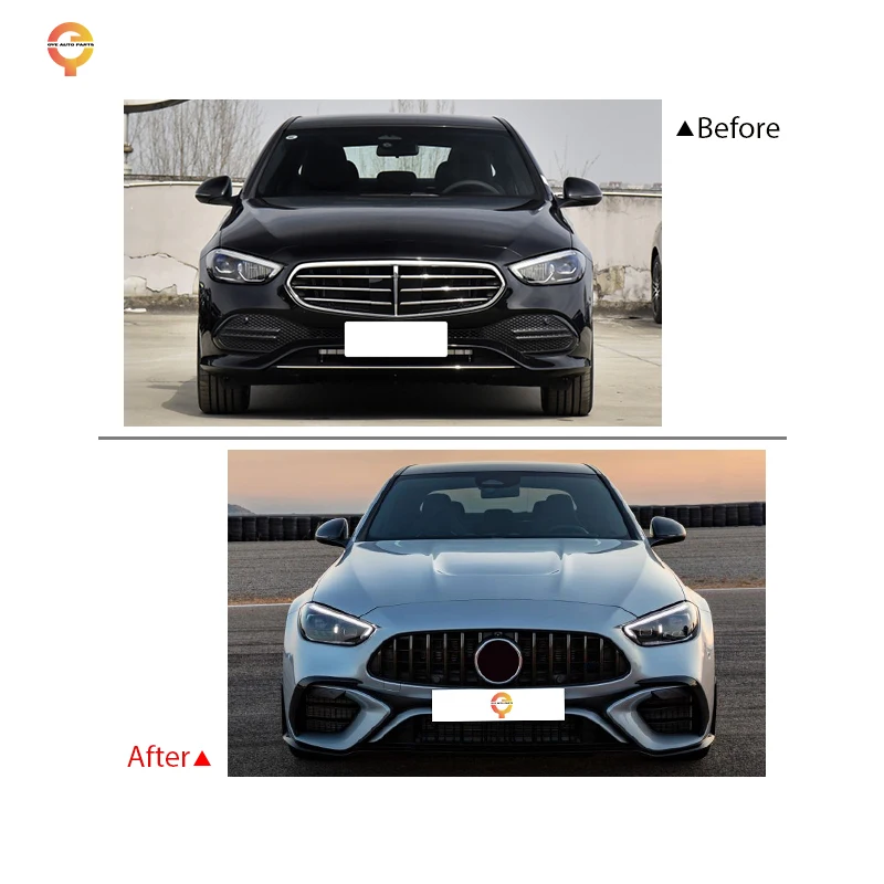 Обновление Mercedes C class W206 до решетки бампера C63 подтяжка лица Комплект кузова для