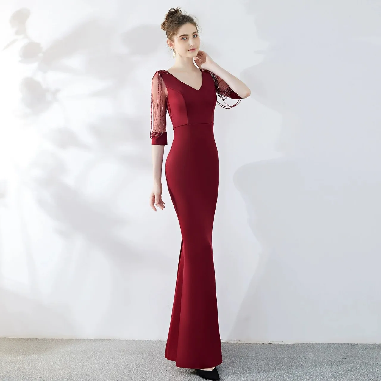 A16 женское сексуальное тонкое вечернее платье русалки