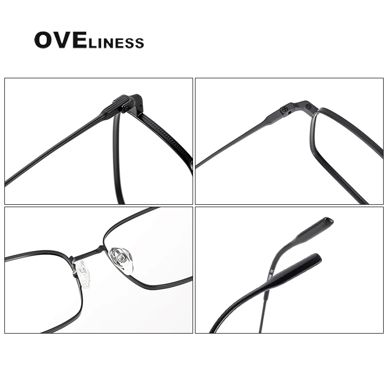 Оправа для оптических очков из чистого титана мужская квадратная оправа