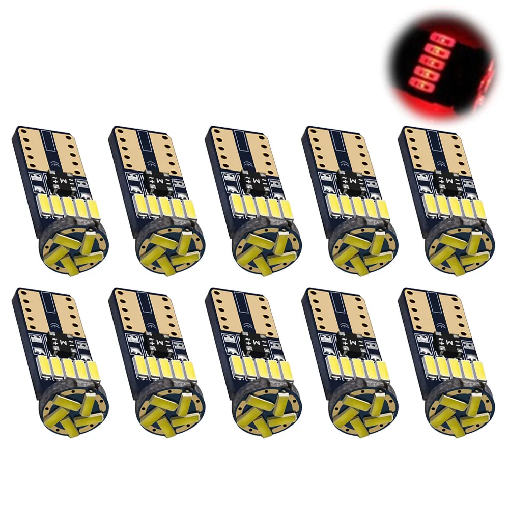 10 шт. супер яркие лампы для чтения номерного знака T10