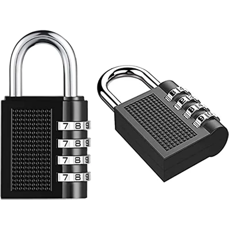 

1Pack Combination Lock 4 Digit Smooth Dial Waterproof Padlock For School, Gym Locker, Fence, Hasp Cabinet, Gate, Shed,Outdoor