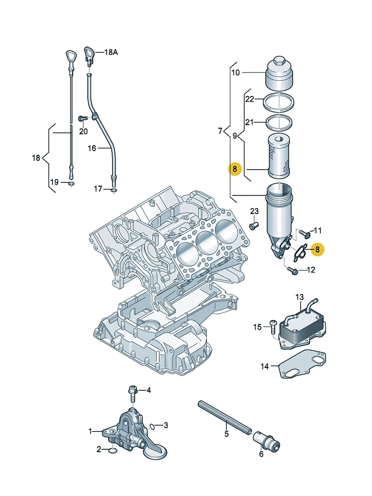 06E115446 06E 115 446 Масляный фильтр двигателя BOICY фланцевая прокладка корпуса для 2 4 VW