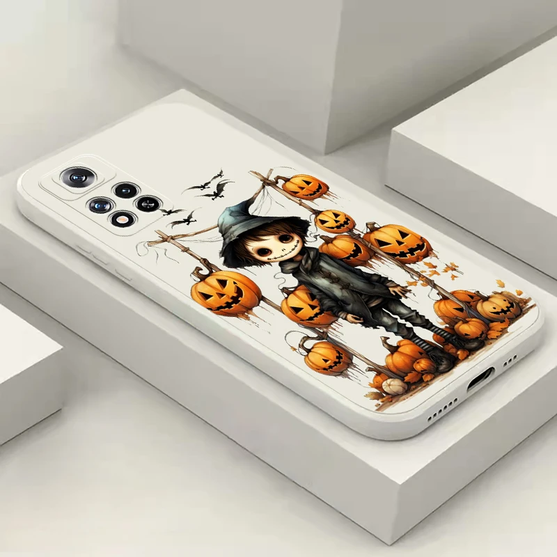 Halloween Pumpkin Skull For Xiaomi Redmi K70 K60 K60E K50 K50i K40 Gaming Ultra K40S K30 K30S K20 Pro Phone Case Funda Coque