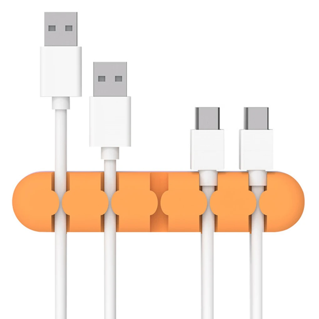 

Silicone Cable Winder Plug Holder Cord Management Desk Wire USB Data Charger Cable Storage Organizer