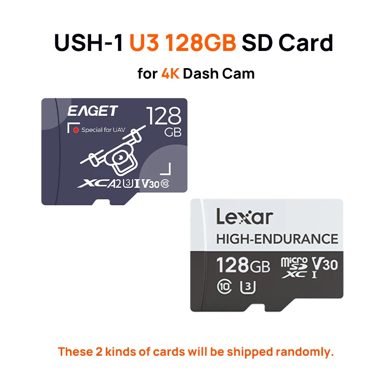 

HIGH-ENDURANCE Micro SD 32 ГБ 64 ГБ 128 ГБ TF-карта USH-3 для 70mai 4K Dash Cam A810 A800SE A800S A510 A500S M310 S500 EAGET Card