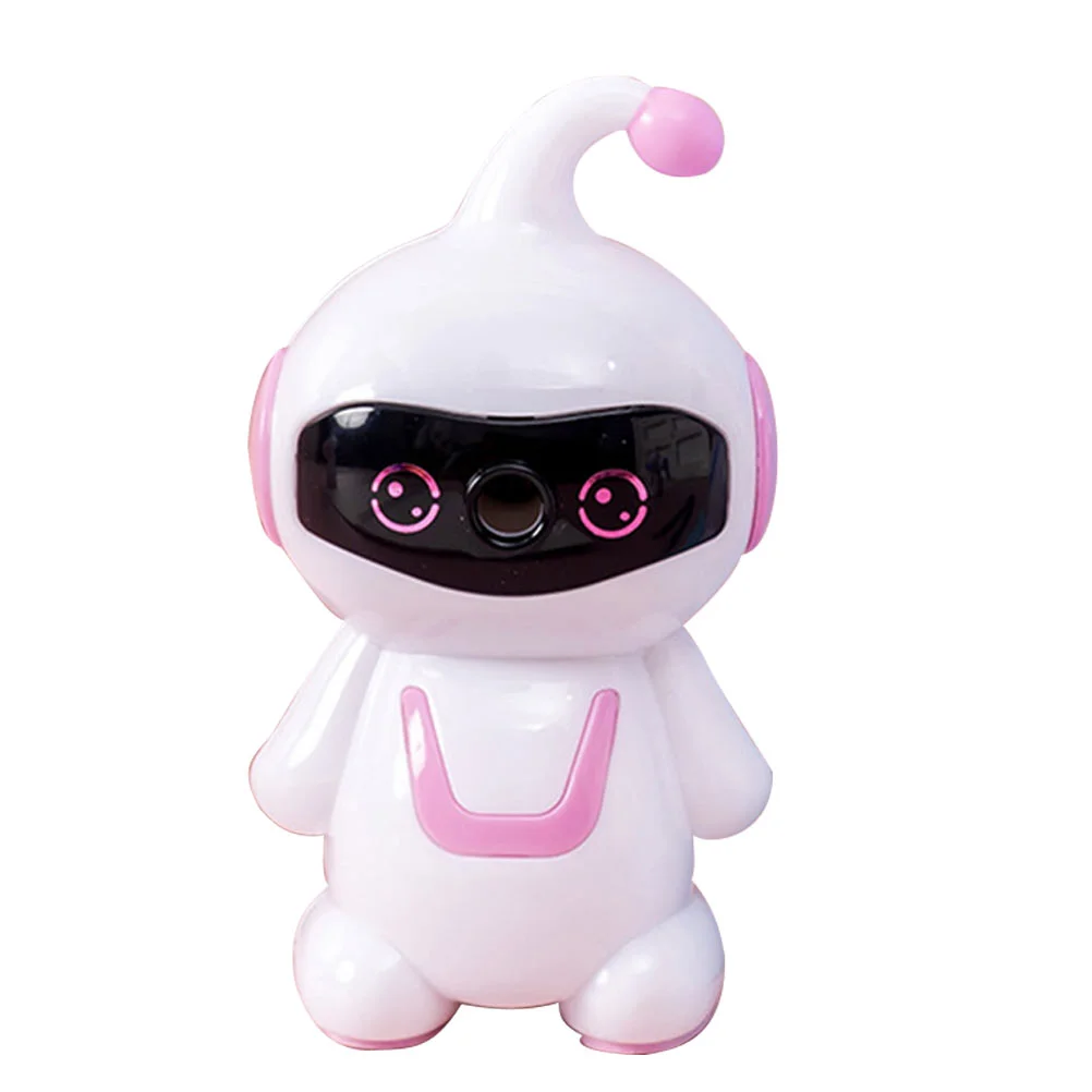 

Sharpener School Cartoon Robot Manual Sharpeners Student Kids Hand Sharpening Machine Crank Held Eyebrow Figurine Artist Brow