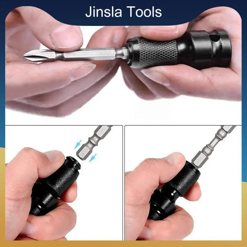 

Universal Electric Wrench Sleeve Hex Ratchet Socket Converter Hand Tool Socket Adapter Anti-fouling Black Anti-corrosion