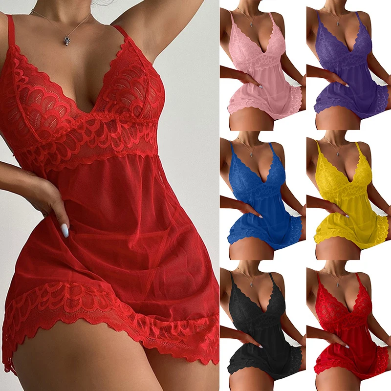 

Hot Erotic Apparel Plus Size Women Sexy Lingerie Costumes Babydoll Porno Sexy Underwear Sleepwear Dress Temptation Pajamas