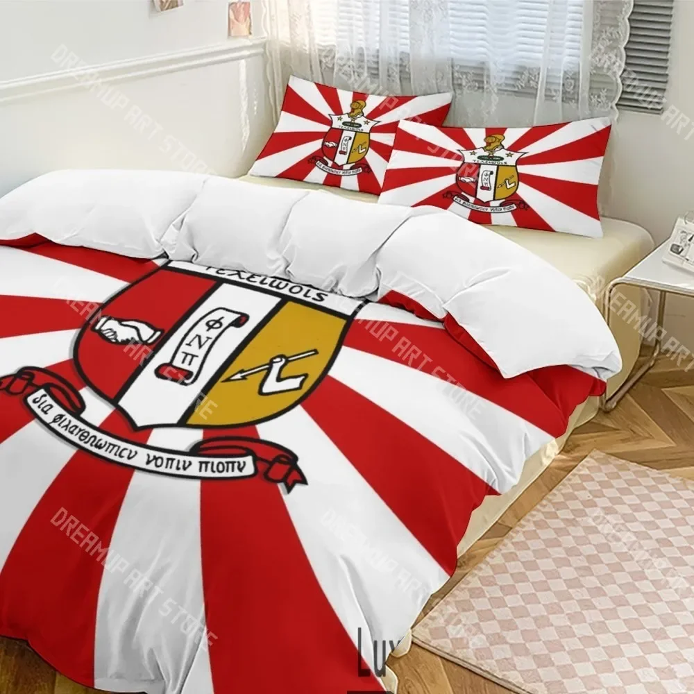 Фото Комплект постельного белья Kappa Fraternity Alpha Psi KAP с 3D-печатью, 2026 год, размеры Twin, Queen, King, Full, пододеяльник, наволочки, для мальчиков, девочек, взрослых №5