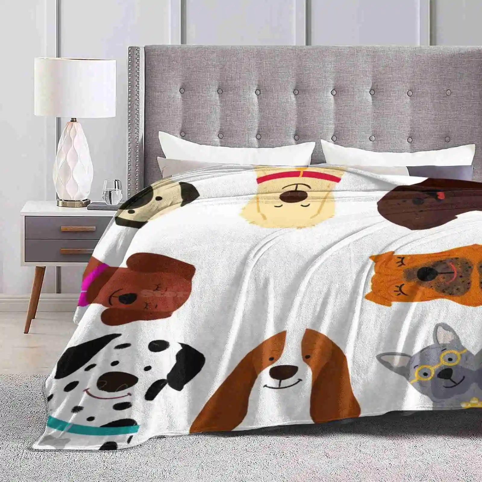 Собак! Ворсистый плед мягкое теплое одеяло для дивана/кровати/путешествий