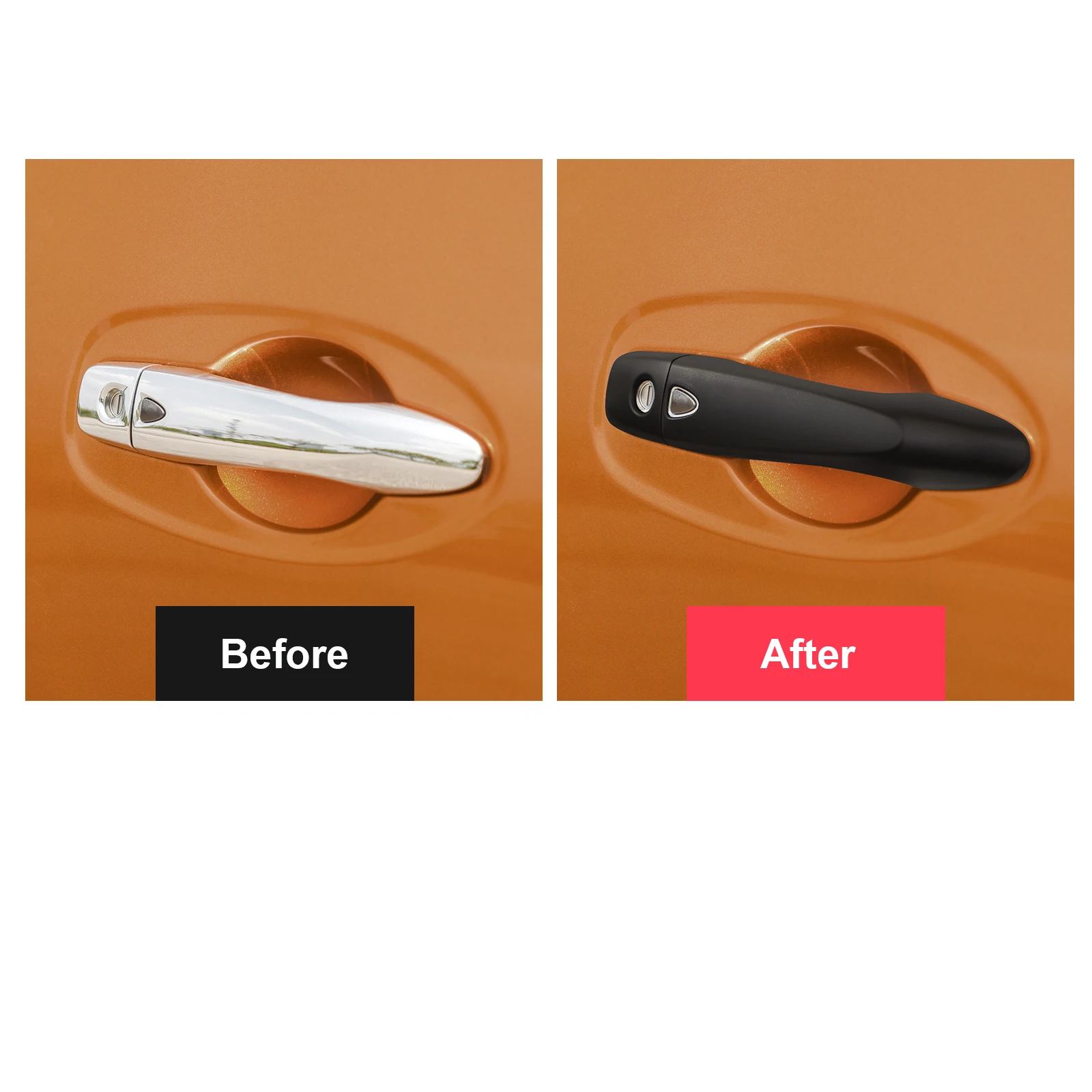 Матовая черная накладка на 4 дверные ручки автомобиля Накладка для Nissan Navara NP300 2015