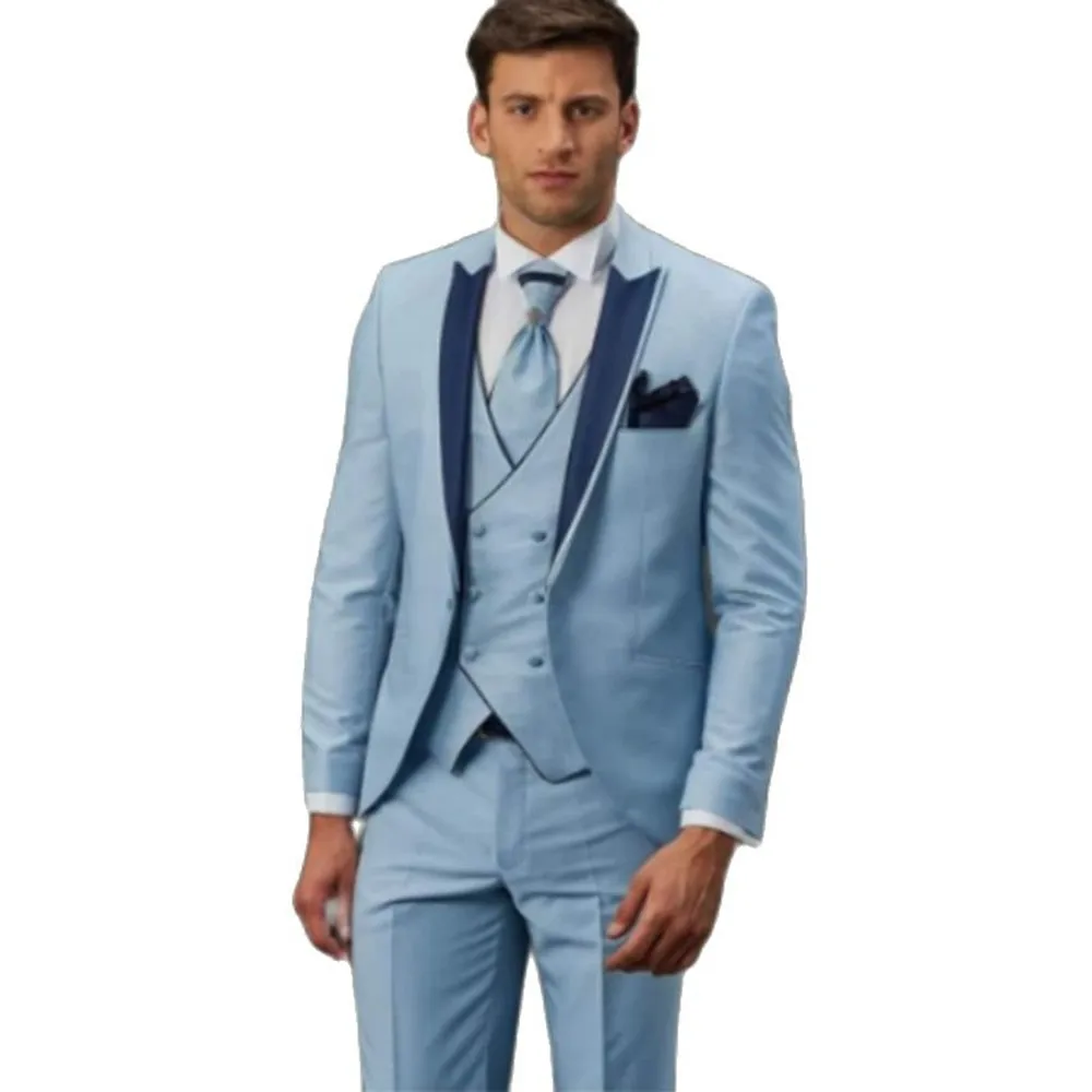 

2021 Groom Wear Slim Fit Wedding Dress Business Dinner Prom Party Suits costume homme mariage luxe 3 Pieces(Jacket+Vest+Pants)