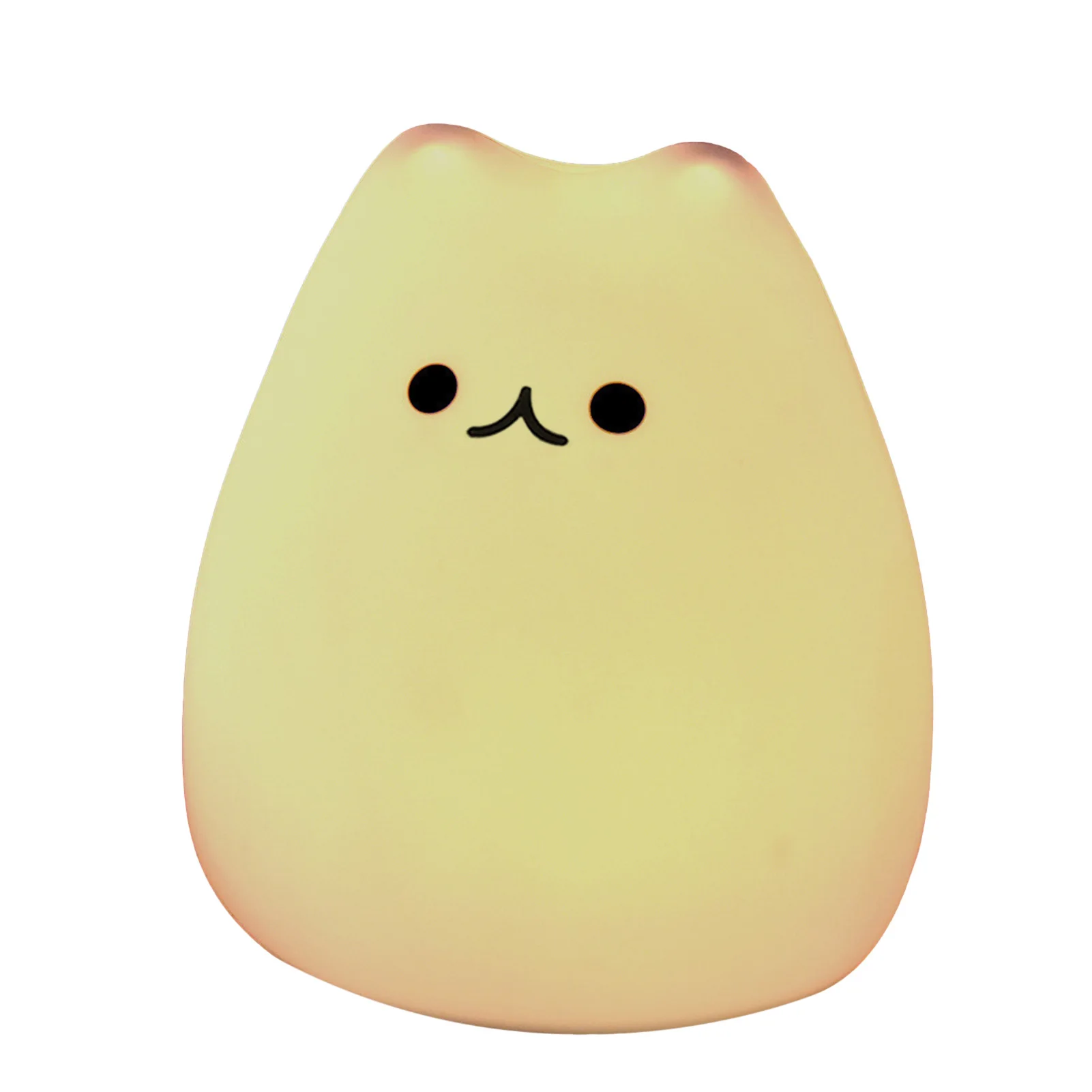 

LED Cat Night Light Battery Powered Cat Lamp Silicone Gifts For Teen Girls Women Night Light With Tap Control Battery Powered