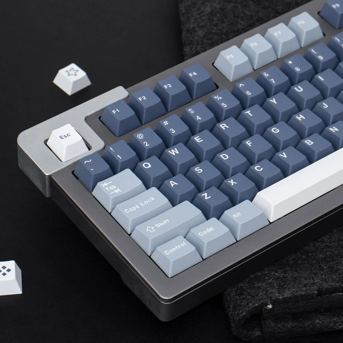 Фото Двойные колпачки для клавиш Pbt GMK JTK Clone, большой набор колпачков для клавиш 7u Alice Split Space Bars, раскладка ISO ANSI для намотки механической клавиатуры №4