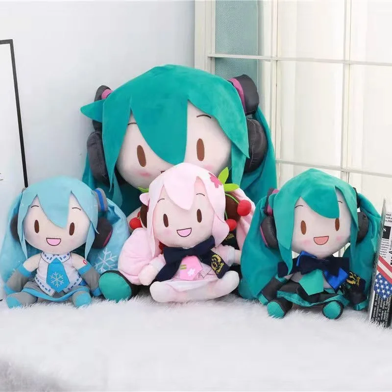 60cm Anime Plushine Hatsuneed Mikued FUFUed Plush Kawaii Plush Doll Baby Doll Soft Stuffed Toy Pillow Children's Christmas Gift