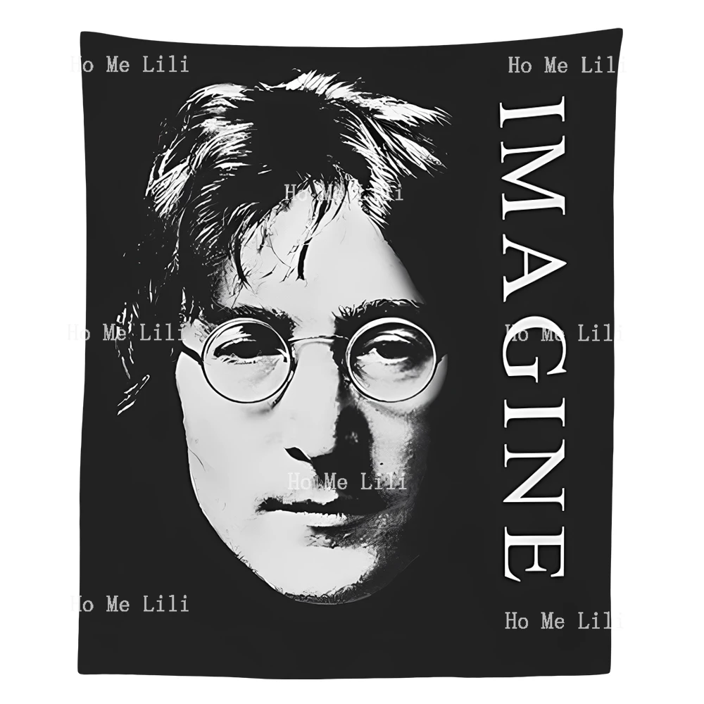 Графический настенный гобелен с изображением британских музыкантов для спальни