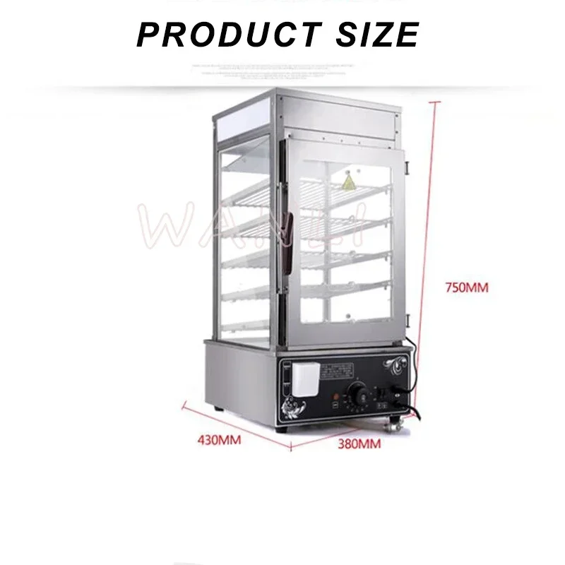 Печь для булочек на пару Коммерческая настольная изоляция Ящик приготовления