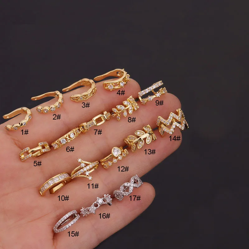 5Pair Fake Piercing Earrings for Women Korean Fashion Jewelry U-shap Stainless Steel Clip on Ears Earrings for Teens Ear Cuff