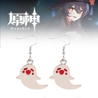 genshin impact hutao earring cute ghost earring trend anime costume prop pendant cute pendant exquisite gift cosplay