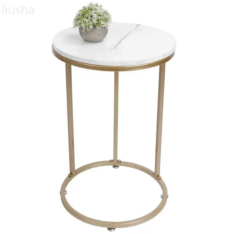

Sofa Table Open Type C Shaped Side Table Round Elegant Modern Sofa Table for Home Study Office Use End Table sofa table