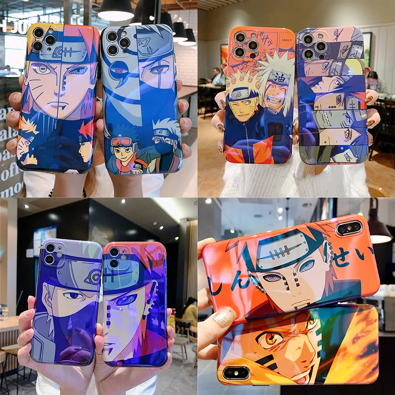 Чехол Blue Ray Naruto для iPhone 13 11 12 Pro Xs Max XR X 8 7 Plus Se 2020 мультяшный мягкий чехол из ТПУ с
