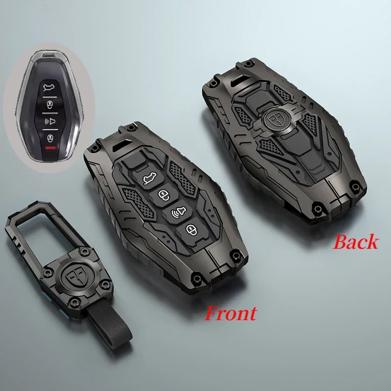 

Чехол для ключей из цинкового сплава + силикагель, брелок для Chery Jetour X70 X90 X95 Plus X70plus X90plus 2020 2021 2022, аксессуары для ключей