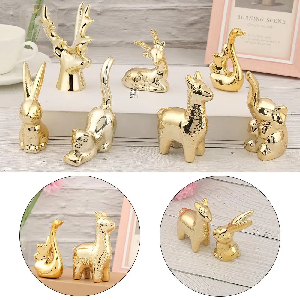 

Милые Креативные фотографические реквизиты золотого цвета украшения миниатюрные декоративные фигурки