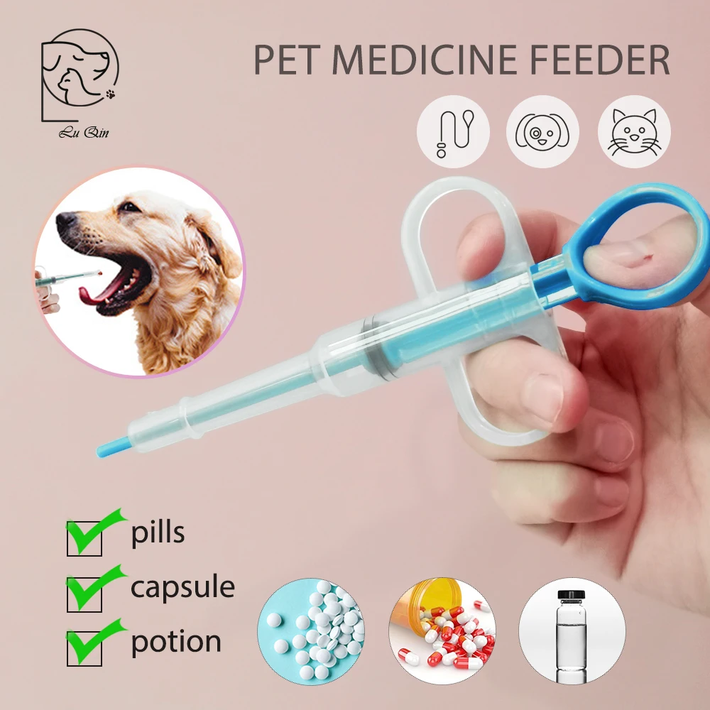

Pet Medicine Syringe Tablet Pill Gun Piller Push Dispenser Medicine Water Milk Syringe Puppy Kitten Tube Feeder Kit Dog Cat