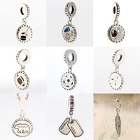 925 sterling silver pendant football feather crystal for original pandora charms women bracelets bangles jewelry
