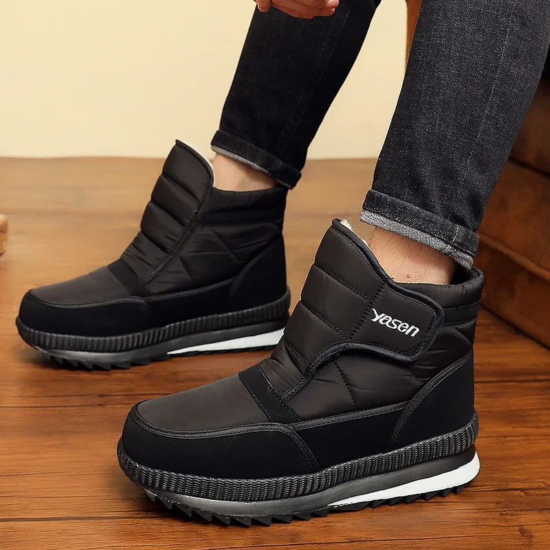 Mazefeng Брендовые мужские ботинки высокого качества сохраняют тепло зимние пара