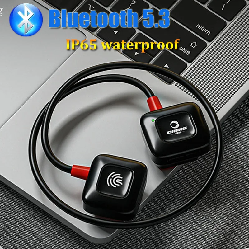 

Bone Conduction Headphones IP65 Waterproof Sport Earphones Bluetooth 5.3 Wireless Not In-Ear Headset Earhook for Running Driving