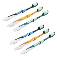6 pcs durable useful practical portable teeth cleaning supplies oral cleaning tools handheld toothbrushes