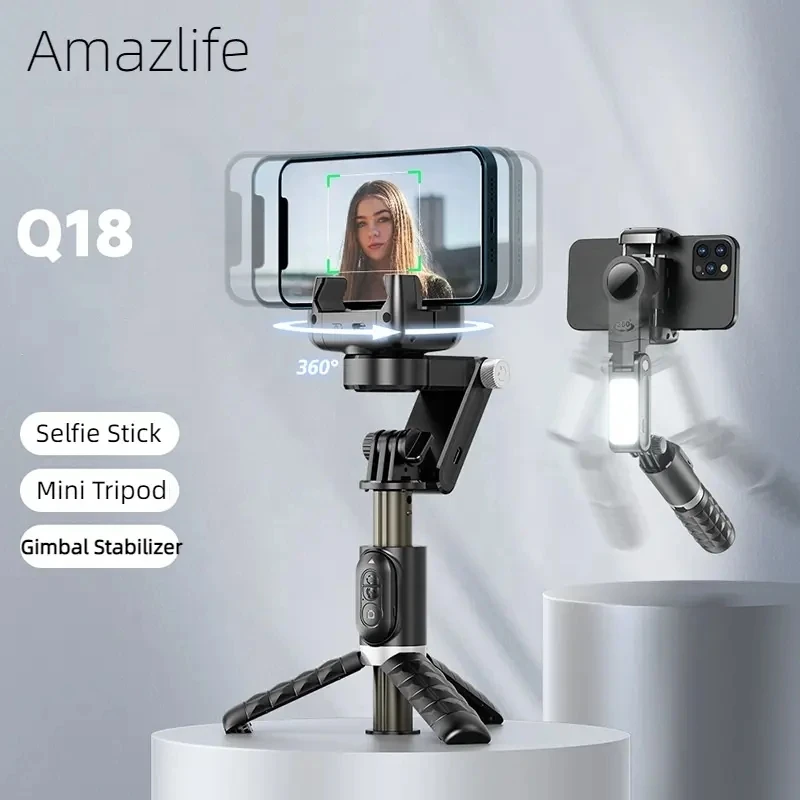 

Desktop Gimbal Stabilizer Wireless Remote Control Tripod Selfie Stick Face Tracking Phone Holder Selfie Stick Tripod Fill Light