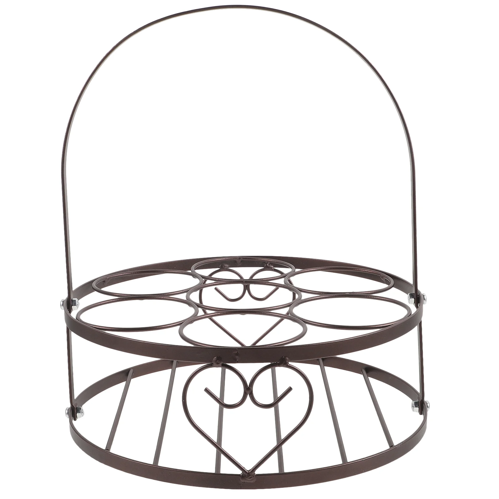 

Storage Basket Shelf Beer Rack Metal Bottle Organizer Handle Holder Bar Supply