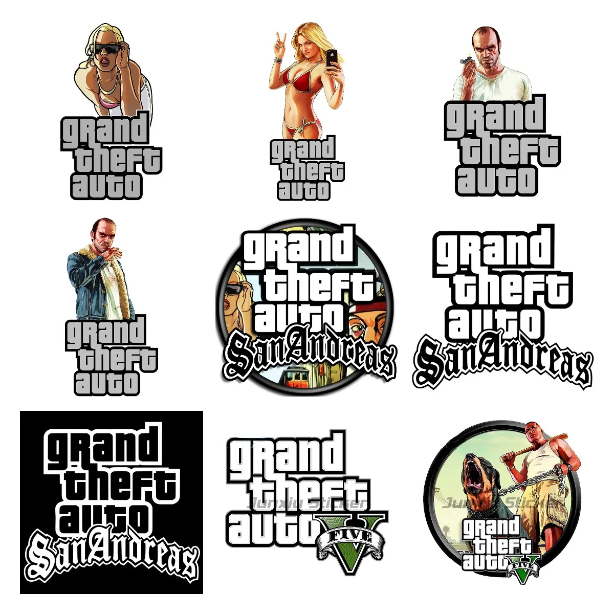 

Gta San Andreas Vinyl Graphic Decal Funny Car Stickers Body for Anime Skateboard Peeker Waterproof Camper JDM