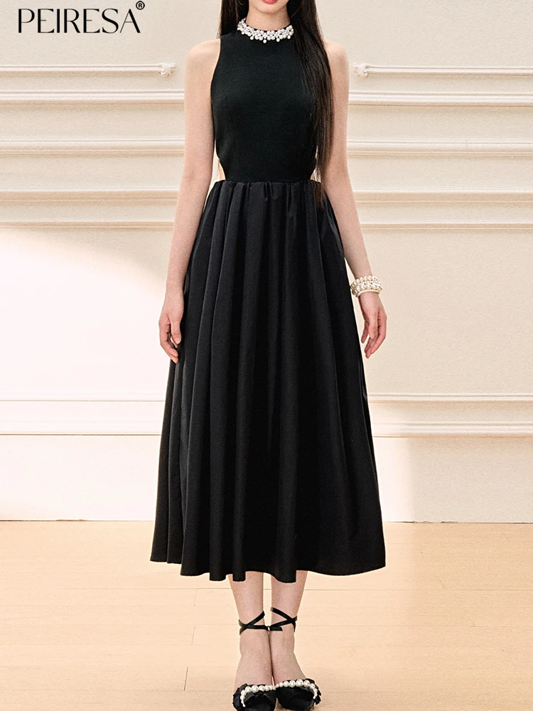 

Женское вечернее платье с круглым вырезом, без рукавов