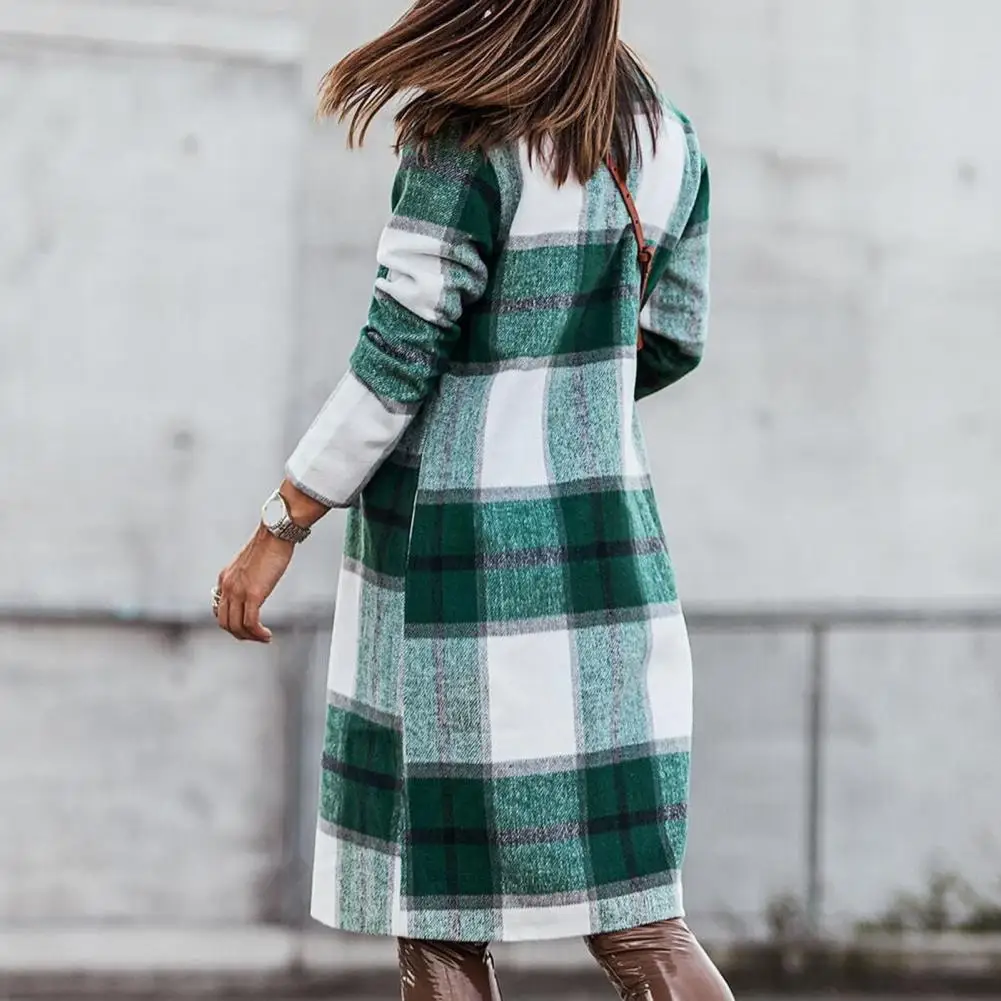 

Winter Overcoat Contrast Color Winter Overcoat Midi Length Autumn Coat