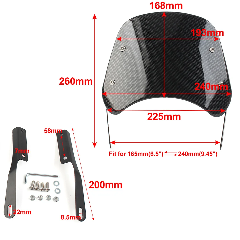 Лобовое стекло мотоцикла дефлектор ветрового стекла для Honda CG125 CG150