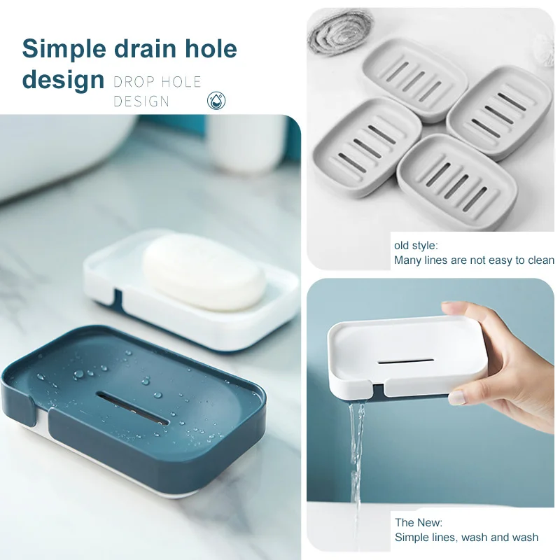 

Soap Box Soap Box Drain Holder Soap Dish Color Contrast Creative Soap Box Plastic Soap Holder Soap Dish With Drain Water