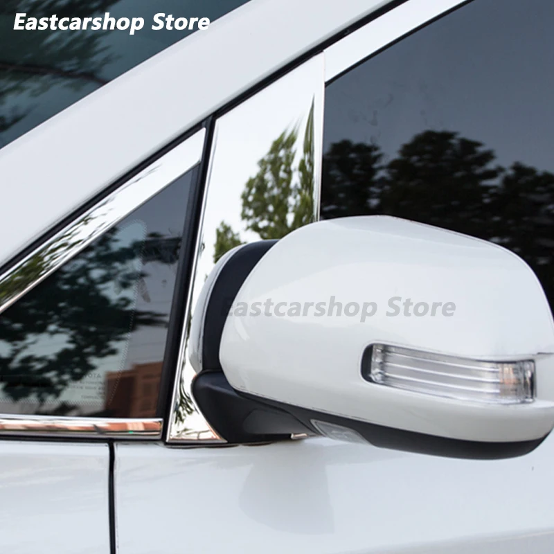 Фото Для Toyota Sienna XL 2022 2021 Автомобильная нержавеющая сталь средняя центральная колонка для поликарбоната оконная отделка B C столбик Хромовая накл... №5