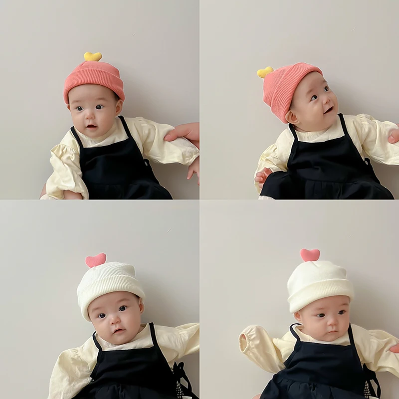 

Korea Baby Knit Hat Infant Beanie For Girls Boys Cute Infant Baby Bonnet Caps Elastic Kids Hats Newborn Baby Accessories