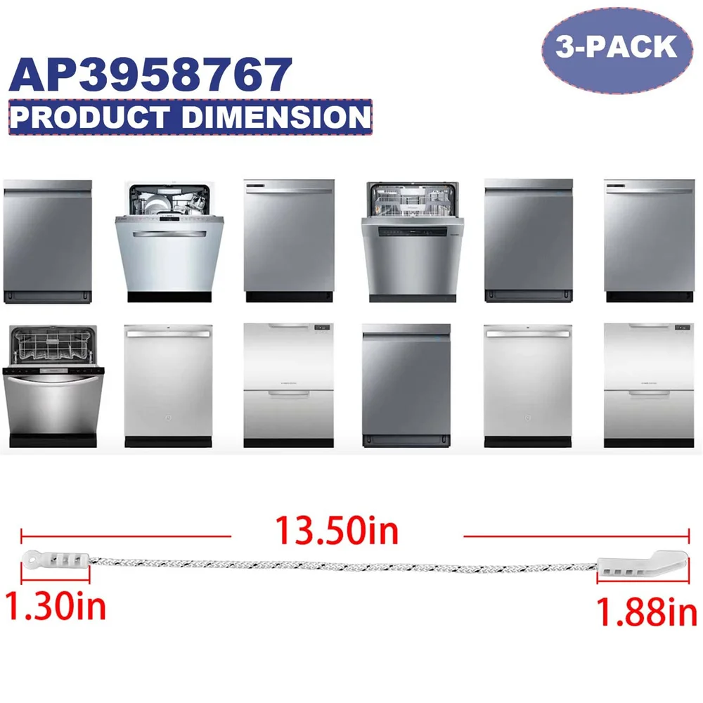 2 / 3 шт. AP3958767 дверной кабель для посудомоечной машины заменяет Electrolux Frigidaire Gibson