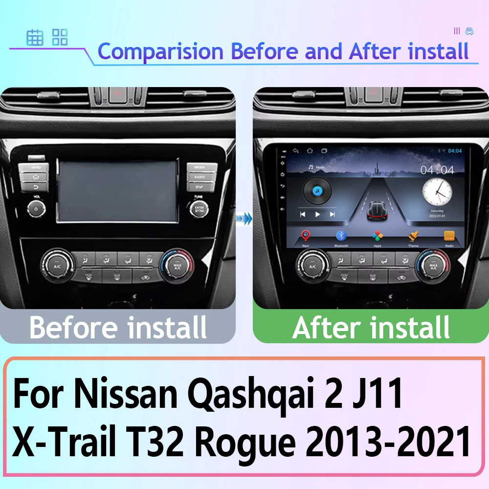 Автомагнитола с Android-проигрывателем для Nissan Qashqai J11 X-Trail Xtrail T32 Rogue Dualis 2013-2011